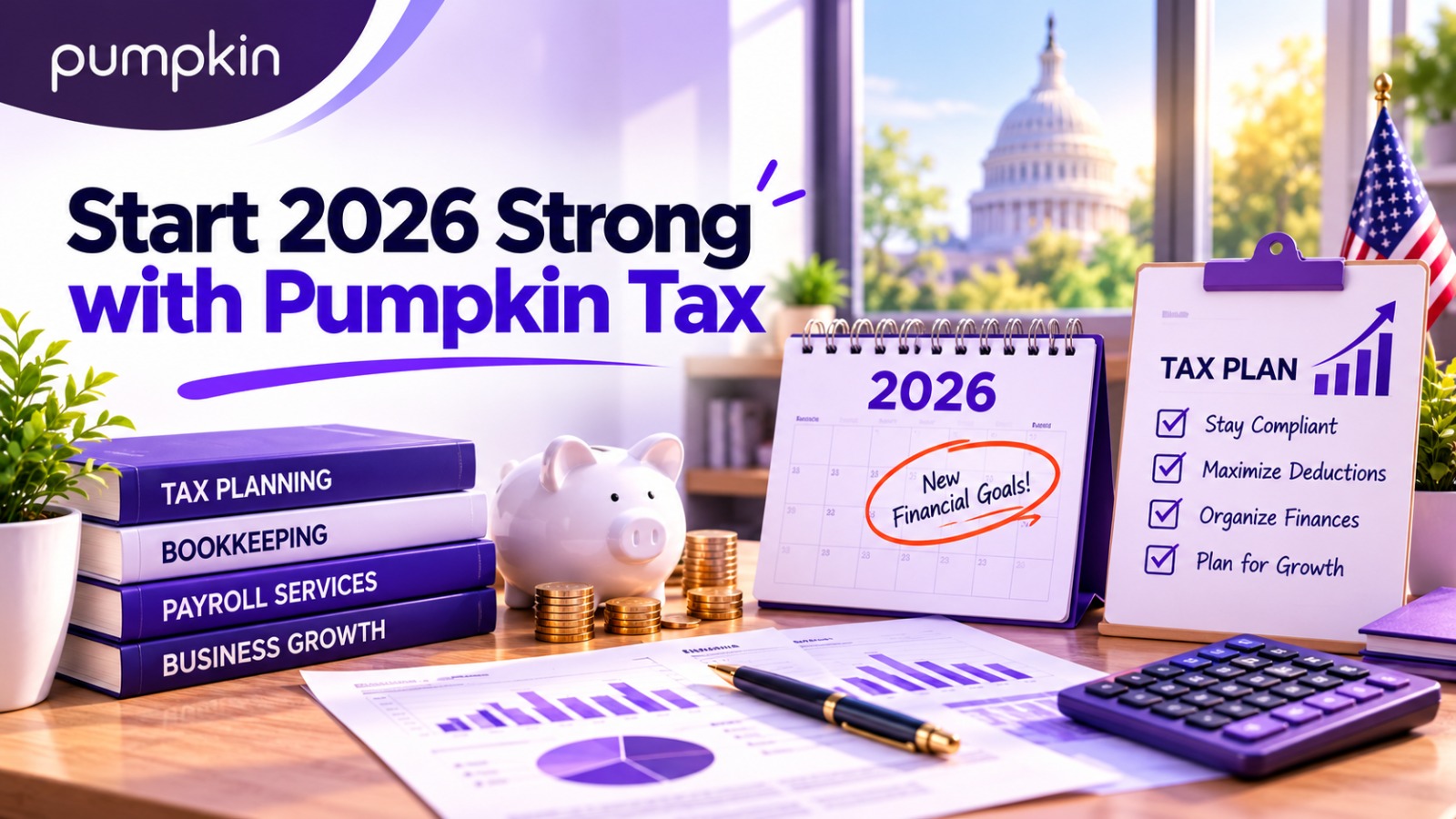 New Year, New Financial Confidence: Start 2026 Strong with Pumpkin Tax 🇺🇸