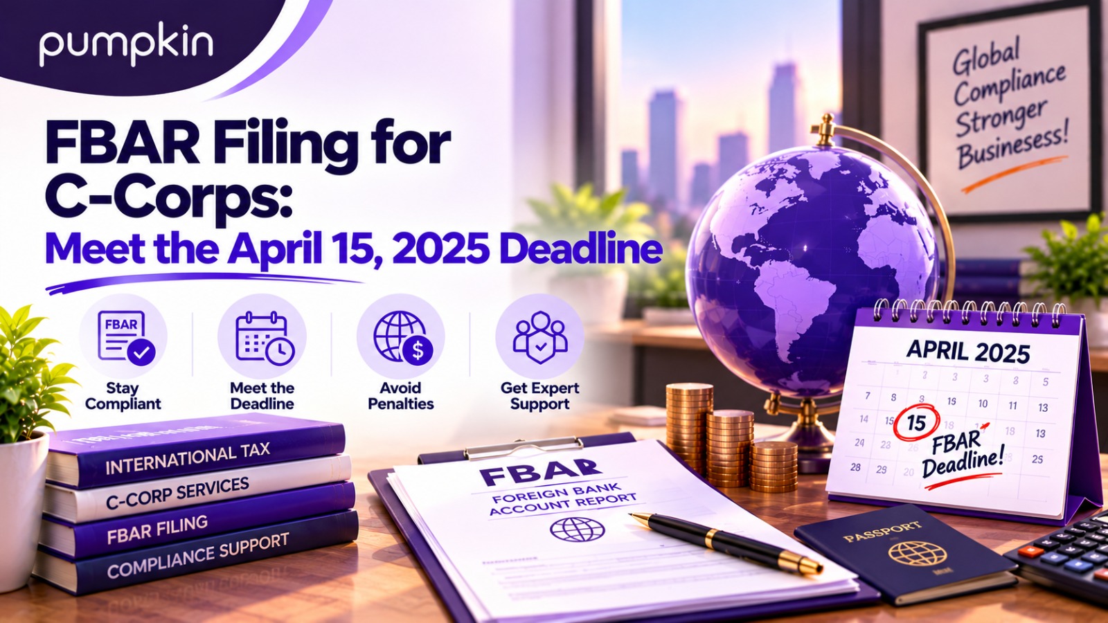 Master FBAR Filing for C-Corps: Meet the April 15, 2025 Deadline with Expert Help from Pumpkin Tax Co.